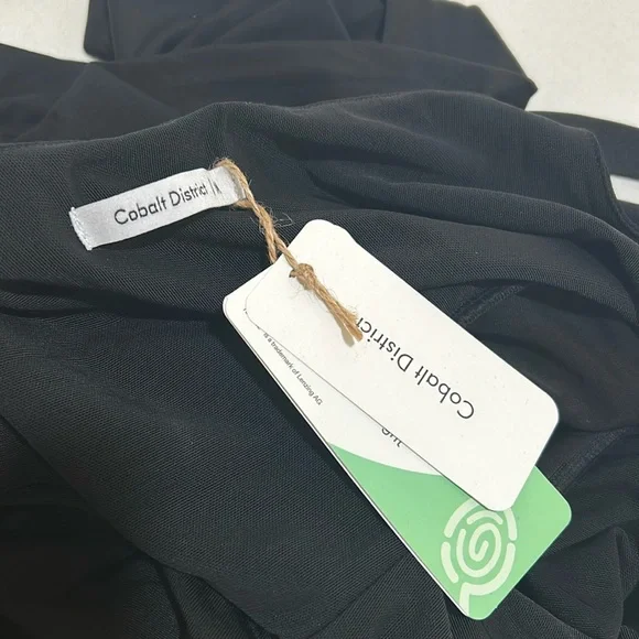 COBALT DISTRICT WOMENS SLEEVELES DRESS A- LINE BLACK STRECH PULL ON Sz M NEW - Picture 9 of 12